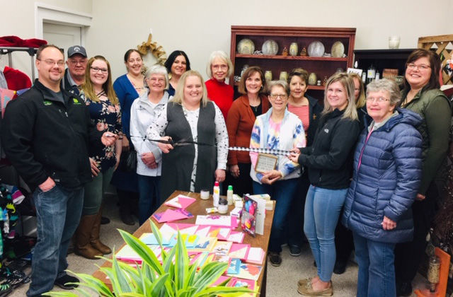 Rustic Touch Ribbon Cutting